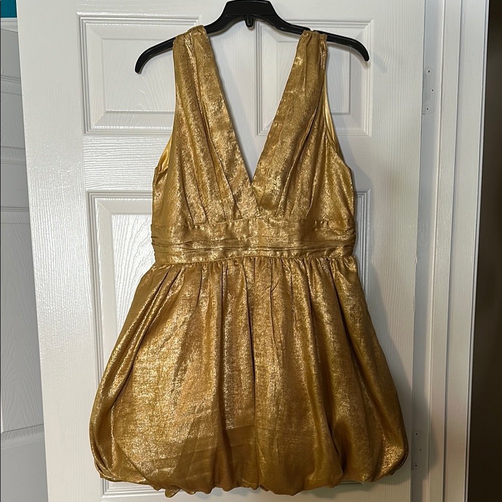 TCEC Gold Sleeveless Dress